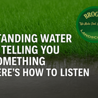 Learn how to identify and fix drainage issues in your yard. The Dirt Doctor® explains what standing water means and how Brooks Landscaping helps Georgia homeowners solve it.