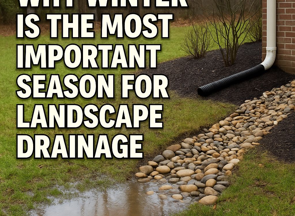 Brooks Landscaping Dallas GA, winter drainage Dallas Georgia, landscape drainage solutions GA, The Dirt Doctor Greg Brooks, soggy yard winter fix, standing water foundation risk, dry creek beds Dallas GA, French drain installation Dallas GA, winter yard flooding Georgia, drainage contractor Paulding County, erosion control winter Georgia, landscape waterproofing Dallas GA