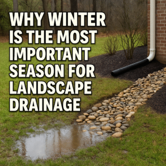 Brooks Landscaping Dallas GA, winter drainage Dallas Georgia, landscape drainage solutions GA, The Dirt Doctor Greg Brooks, soggy yard winter fix, standing water foundation risk, dry creek beds Dallas GA, French drain installation Dallas GA, winter yard flooding Georgia, drainage contractor Paulding County, erosion control winter Georgia, landscape waterproofing Dallas GA