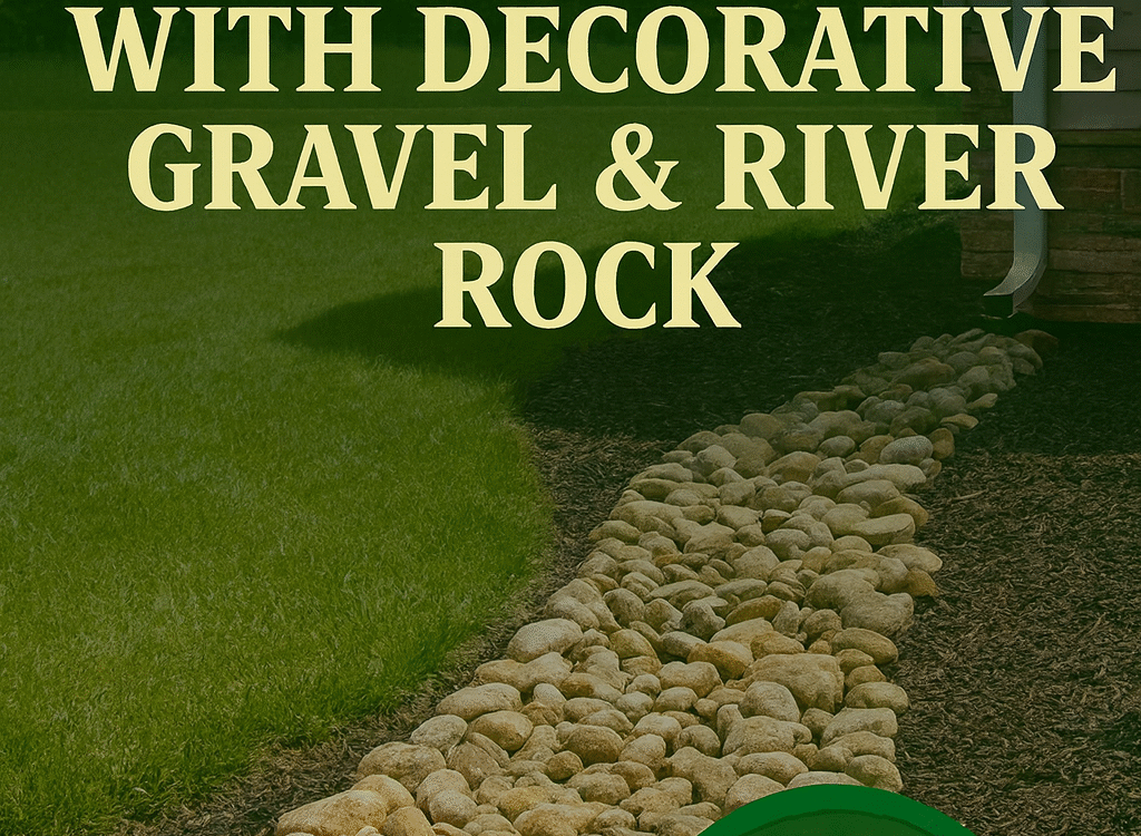 winter landscape drainage, foundation waterproofing Georgia, standing water solutions, decorative gravel drainage, river rock drainage system, Brooks Landscaping, The Dirt Doctor, winter yard flooding fix, prevent foundation water damage, Georgia drainage expert, landscape waterproofing tips, soggy yard winter fix