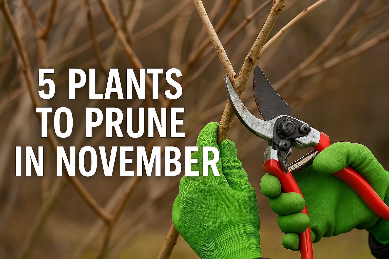 Learn which 5 plants to prune in November for a healthy spring bloom. The Dirt Doctor® from Brooks Landscaping shares expert tips for Georgia homeowners in Paulding County.