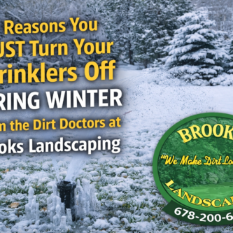 Discover the top 5 reasons homeowners in Dallas and Paulding County must turn off their sprinklers during winter. Discover the top 5 reasons homeowners in Dallas and Paulding County must turn off their sprinklers during winter. Prevent frozen pipes, lawn damage, water runoff, erosion, and costly irrigation repairs. Brooks Landscaping explains how proper winterization protects your yard and home.